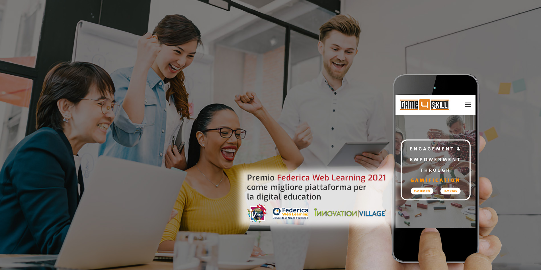 Stimolare</br> l’engagement </br> con la  <span style="color: #b7232b;" class="underline custom">gamification</span>